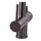 Смеситель для кухни с гибким изливом на две воды Zerix KIT-021 Graphite REFL.Black из нерж. стали (
