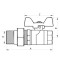 Кран шаровый с американкой 1/2" ГШБ (NF.921) Nolf (NF2961)