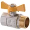 Кран шаровой Waterpro WP607-20FMW-Y - 3/4" FMW ГШМ YELLOW, ручка "бабочка" желтая (WP2892)