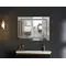 Зеркало Mixxus WARM MR02-80x60-CASE с LED Touch, Anti-fog, димером, рег. яркости, часами (MI6671)