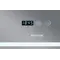 Зеркало Mixxus WARM MR02-80x60-CASE с LED Touch, Anti-fog, димером, рег. яркости, часами (MI6671)