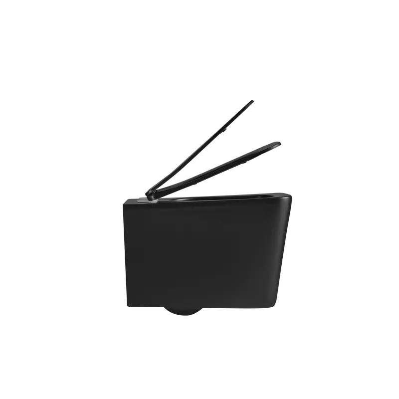 Подвесной унитаз Mixxus Premium Quadro-0302-R Black 530x360x365mm, система смыва RIMLESS (MP6455) Подвесной унитаз Mixxus Premium Quadro-0302-R Black 530x360x365mm, система смыва RIMLESS (MP6455)