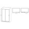 Дверь в нишу Mixxus Premium DIVERSE SD01-100x185-TR Black прозрачное стекло 5мм (MI6876)