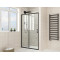 Дверь в нишу Mixxus Premium DIVERSE SD01-100x185-TR Black прозрачное стекло 5мм (MI6876)