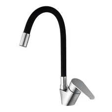 Смеситель для кухни Mixxus NEO-011 REFL.Black с силиконовым изливом (MI6558)