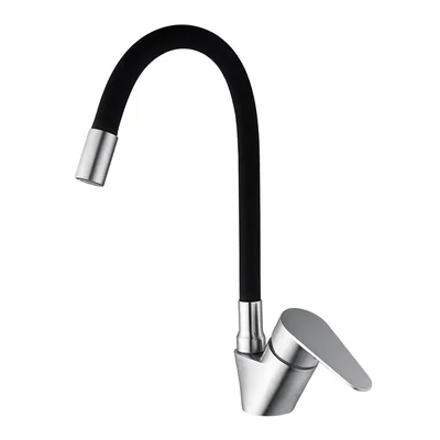 Смеситель для кухни Mixxus NEO-011 REFL.Black с силиконовым изливом (MI6558)