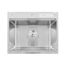 Мойка Mixxus MH6050-SK NANO-SILVER (3.0/0.8) с н.ст. со ступенькой для суш.,с подст.под ножи(нерж.)