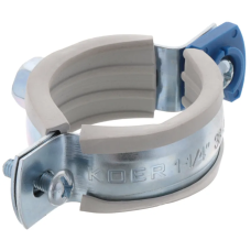 Хомут трубный оцинкованный Koer KCB.10.G 1-1/4" (38-43) серый (KR2787)