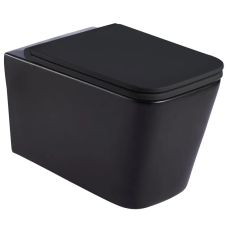 Подвесной унитаз Mixxus Premium Quadro-0302-R Black 530x360x365mm, система смыва RIMLESS (MP6455)