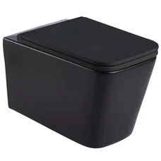 Подвесной унитаз Mixxus Premium Quadro-0302-R Black 530x360x365mm, система смыва RIMLESS (MP6455)