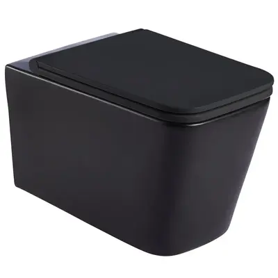 Подвесной унитаз Mixxus Premium Quadro-0302-R Black 530x360x365mm, система смыва RIMLESS (MP6455) Подвесной унитаз Mixxus Premium Quadro-0302-R Black 530x360x365mm, система смыва RIMLESS (MP6455)