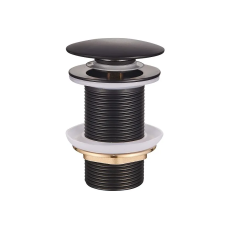 Донный клапан для умывальника Mixxus POP-UP-04 Black 1 1/4'' (кнопка) (Черный) (MI6140)