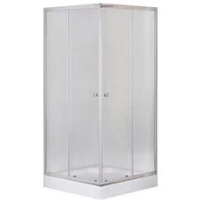 Душевая кабина с низким поддоном Mixxus CUBIC SCT01-90x90x195-FB CHROME матовое стекло 4мм (MI6903)