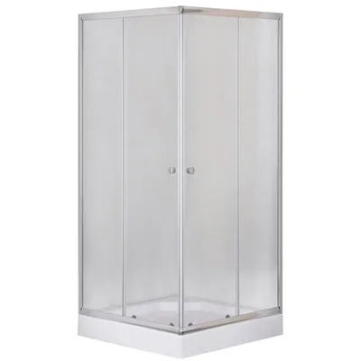 Душевая кабина с низким поддоном Mixxus CUBIC SCT01-90x90x195-FB CHROME матовое стекло 4мм (MI6903)