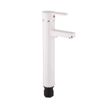 Смеситель для умывальника Plamix Raul-001-A HIGH White (без подвода) (PM0655)