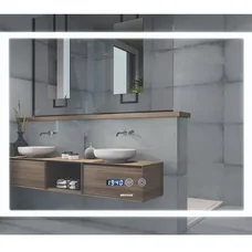 Зеркало Mixxus Style MR03-70x50 (часы, LED-подсветка, антизапотевание) (MI6006)