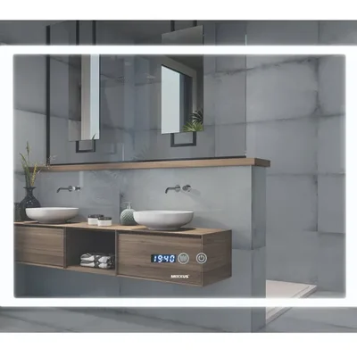 Зеркало Mixxus Style MR03-70x50 (часы, LED-подсветка, антизапотевание) (MI6006)