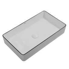 Раковина накладная Mixxus Premium QUADRO-0107 EDGE BLACK 600х340х110mm (MP6521)