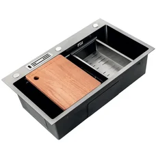Мойка Mixxus Premium MH7545-SET-05 MICRO DECOR NANO-SILVER (3.0/0.8) комплект (нерж) (MX9635)