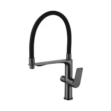 Смеситель для кухни Mixxus Premium DERBY 021 (NUT) GRAPHITE REFL.BLACK с выходом для питьевой воды