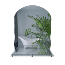 Зеркало настенное Zerix MIRRA MRZ02-600x850x105 прямоугольное с дугообразным верхом, фигурными бока