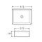 Умывальник накладной керамический Mixxus Premium Quadro-0101 475x370x140mm (MP6487)