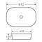 Умывальник накладной керамический Mixxus Premium Diverse-0102 610x400x145mm (MP6486)