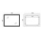 Зеркало Mixxus FLAT MR04-100x80 с LED Touch, Anti-fog, димером, регулировкой яркости, часами (MI692