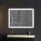 Зеркало Mixxus FLAT MR04-100x80 с LED Touch, Anti-fog, димером, регулировкой яркости, часами (MI692