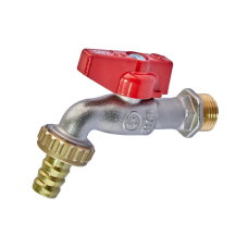 Кран садовый Roho R363-050 -1/2", ручка "бабочка" красная (RO0240)