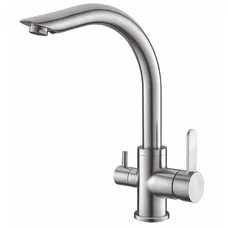 Смеситель для кухни с выходом для питьевой воды Koer KI-72019-02 (из нерж. стали) (KR4796)