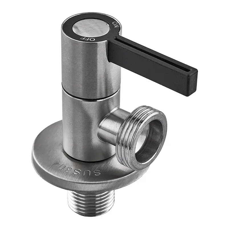 Кран для подключения сантехприборов Zerix VAL-12-1/2x3/4 из нерж.стали SUS304 (ZX5105)