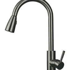 Смеситель для кухни Mixxus SUS-014-B Graphite с выдвижной лейкой из нерж.стали (MI6564)