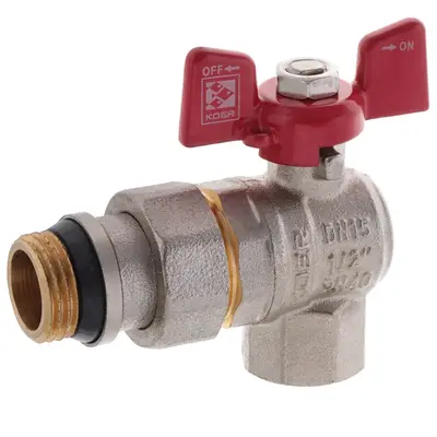Кран с американкой 1/2" "антипротечка" (Koer KR.228-Gi) угловой (KR0196) Кран с американкой 1/2" "антипротечка" (Koer KR.228-Gi) угловой (KR0196)