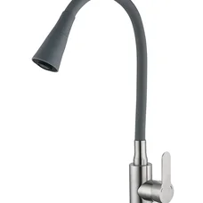 Смеситель для кухни Mixxus DAX-011 REFL.Gray с силиконовым изливом (MI6560)