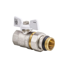 Кран с американкой 3/4" "антипротечка" (Koer KR.227.W-Gi) белый (KR0192)