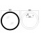Зеркало Mixxus PLAIN MC10-80 с LED Touch, Anti-fog, димером, регулировкой яркости, часами (MI6932)