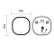 Зеркало Mixxus Premium DIVERSE MR16-70x70 (LED Touch, Anti-fog, димер (3-6,5kK)) (MP6640)