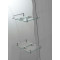 Зеркало настенное Zerix SOLO MOZ01-480x680x100 асимметричное с 3-мя полками (ZX5624)