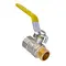 Кран шаровой Waterpro WP607-15FML-Y - 1/2" FML ГШВ YELLOW, ручка "рычаг" желтая (WP2931)