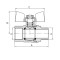 Кран шаровый Koer KG.208 - 1/2" FM ГШБ (газ) (KR4963)