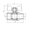 Кран шаровый Koer KG.208 - 1/2" FM ГШБ (газ) (KR4963)