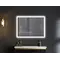 Зеркало Mixxus FLAT MR04-100x60 с LED Touch, Anti-fog, димером, регулировкой яркости, часами (MI600