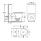 Унитаз-компакт Mixxus BEVEL-0405-R 605х370х800mm, система смыва RIMLESS (MI6728)