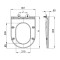 Сидение-крышка для унитаза Mixxus Premium SEAT COVER ELLIPSE-BEVEL-WAVE-2001 с микролифтом 463х361х