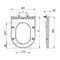 Сидение-крышка для унитаза Mixxus Premium SEAT COVER ELLIPSE-BEVEL-WAVE-2001 с микролифтом 463х361х