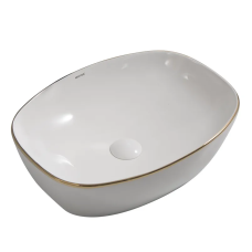 Раковина накладная Mixxus Premium DIVERSE-0109 EDGE GOLD 500х380х140mm (MP6548)