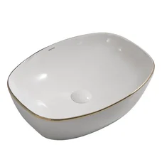 Раковина накладная Mixxus Premium DIVERSE-0109 EDGE GOLD 500х380х140mm (MP6548)