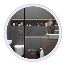 Зеркало Mixxus PLAIN MC10-80 с LED Touch, Anti-fog, димером, регулировкой яркости, часами (MI6932)