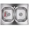 Мийка кухонна ZERIX Z8060B-08-180MD DOUBLE (micro decor) (ZS0611)